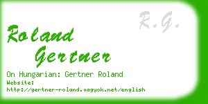 roland gertner business card